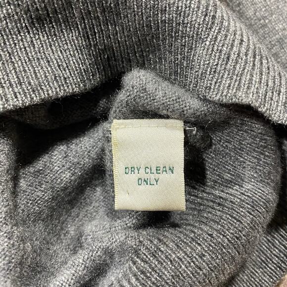 Fairway Greene Cashmere Sweater L Hong Kong Gray 100% Cashmere V Neck - Picture 6 of 9